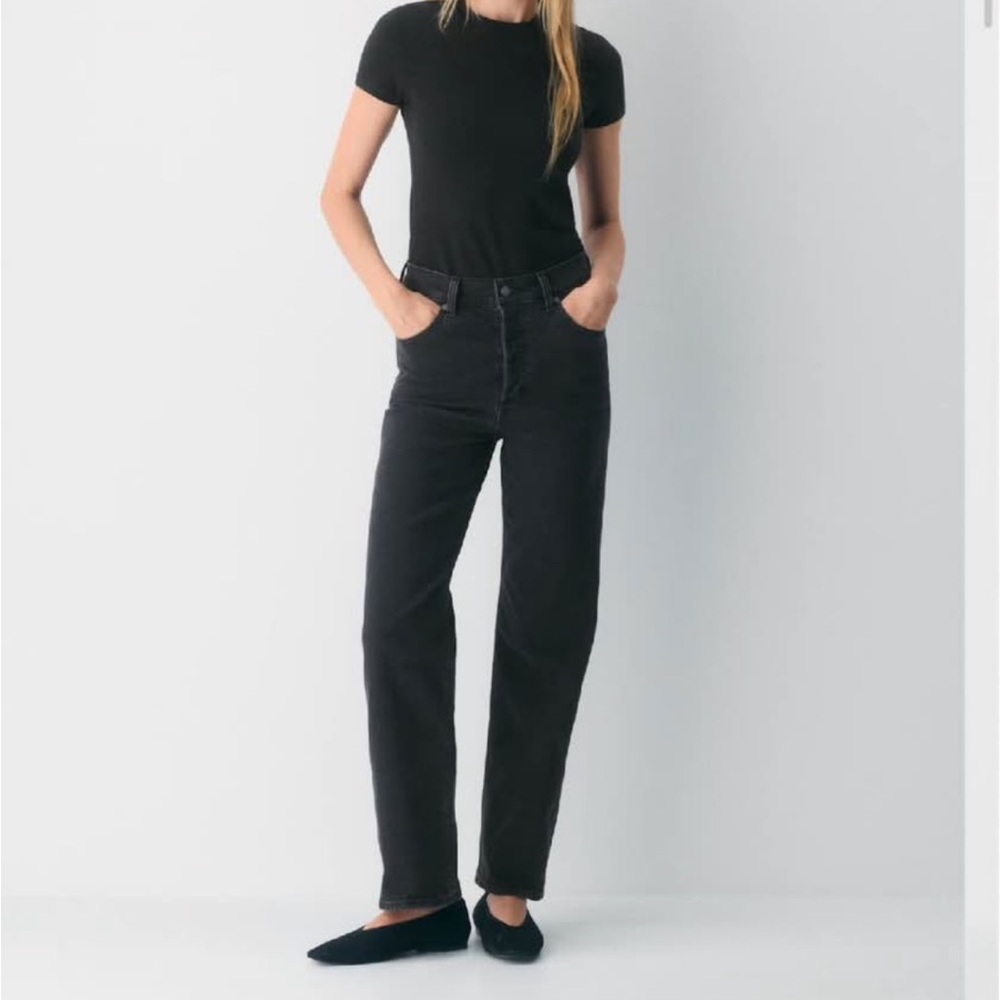Aritzia Black Straight Leg Jeans